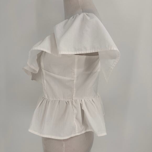 Romwe One Sider Ruffle Blouse Size Small / 4 - Picture 4 of 7